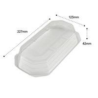 Boîte en papier personnalisée pour fruits avec couvercle en plastique, emballage de fruits durable, fenêtre transparente, présentoir robuste empilable, parfait pour les magasins