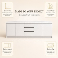 Meuble bas de bureau moderne laqué toucher doux avec serrure, hauteur réglable, rangement multifonctionnel et compartiment de classement latéral pour bureau à domicile