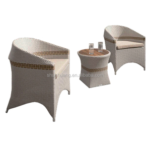 Thiết kế hiện đại không thấm nước nhôm ngoài trời mây nội thất sân vườn 2 + 1 Ghế giải trí đặt bàn nhỏ và ghế wicker - Product Image 3