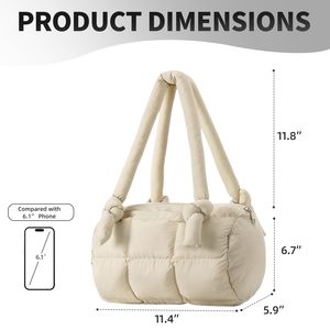 OEM sangle réglable petit mignon <span class=keywords><strong>vert</strong></span> Nylon matelassé sacs à bandoulière petit Puffer Crescent <span class=keywords><strong>sac</strong></span> à bandoulière pour les femmes - Product Image 6