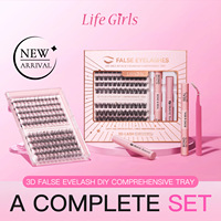 Kit de faux cils style européen et américain pour e-commerce transfrontalier – Épais, aspect naturel, 3D stéréo, fibres synthétiques, DIY