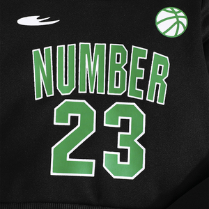 Conjunto de 2 Piezas para Bebé Niño, Camiseta y Pantalones Largos, Diseño Deportivo Casual de Baloncesto, Cómodo, Otoñal, con el Número 23 Estampado - Product Image 4