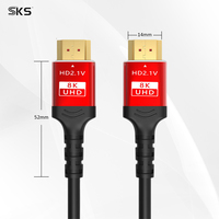 Boîtier en aluminium multicolore pour câble M-M pour 2.1 8K 60Hz 4K 120Hz pour consoles de jeux, home cinéma, ordinateur, imprimante IOS
