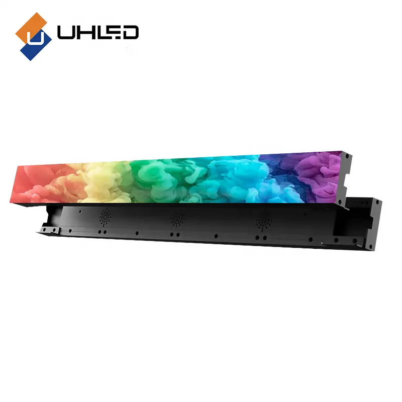 Estantes de pantalla LED a todo color para interiores UHLED populares, pantalla de barra, tiendas minoristas, pantallas de estante inteligentes digitales