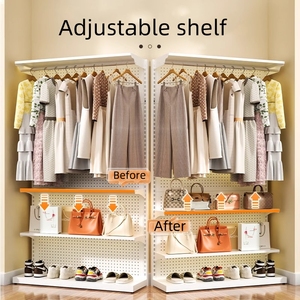 Vendita calda da soggiorno espositore <span class=keywords><strong>pannello</strong></span> <span class=keywords><strong>pannello</strong></span> forato Stand scaffale di stoccaggio in metallo supporto appendiabiti - Product Image 2