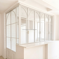 Portes coulissantes d'angle en aluminium pour cuisine, verre trempé double vitrage, style moderne et minimaliste, pour salon et extérieur, personnalisables, vente en gros