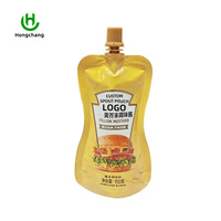 Pochette Doypack personnalisée 400 ml en PET imprimée par gravure, de qualité alimentaire, pour pâte de tomate, ketchup, salade, avec bec verseur anti-fuite, rechargeable