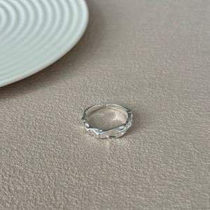 Dylam Trendy Geometric Design Tarnish Free 925 Sterling <b>Silver</b> Wave Open <b>Adjustable</b> Women Fine Jewelry <b>Rings</b> - Product Image 6