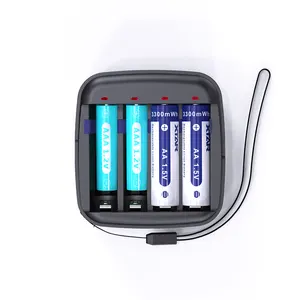 Xतार Bc4 4-स्लॉट पोर्टेबल यूएसबी फास्ट चार्ज 1.5v रिचार्जेबल लिथियम आयन 1.2v n-mh aaaaa स्मार्ट बैटरी चार्जर एडाप्टर