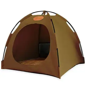 Nuevo diseño de lona para exteriores, casa de camping para mascotas, tienda extraíble para mascotas, tienda para perros