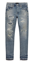 Dropshipping Skinny Slim Fit Casual Men's Jeans-High <b>Stretch</b> Drawstring Closure Fleece Thickness Breathable Eco-Friendly Denim - Product Image 4