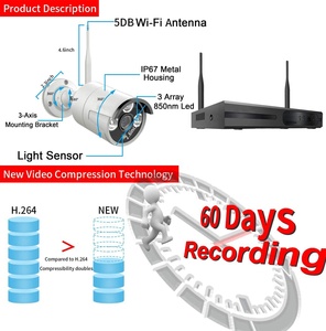IPoster CCTV Video Vigilancia <span class=keywords><strong>Wifi</strong></span> Cámara 4 canales 1080P con Audio Cámara de seguridad inalámbrica - Product Image 4