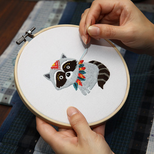 Perlengkapan Kerajinan DIY Hewan Kartun Lucu untuk Anak-anak, <span class=keywords><strong>Set</strong></span> Pemula Sulaman Silang, Seni Kain, Hiasan Dinding Dekoratif - Product Image 2