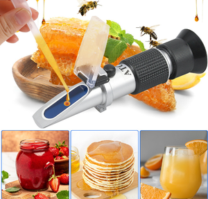 Refratômetro Portátil 58-90Brix para Mel, Refratômetro Baume, Medidor de Açúcar, Refratômetro de Medição - Product Image 1