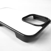 Topjlh Coque de Téléphone Anti-Choc à Sublimation 2D Vierge pour Étuis de Téléphone Noirs de Luxe