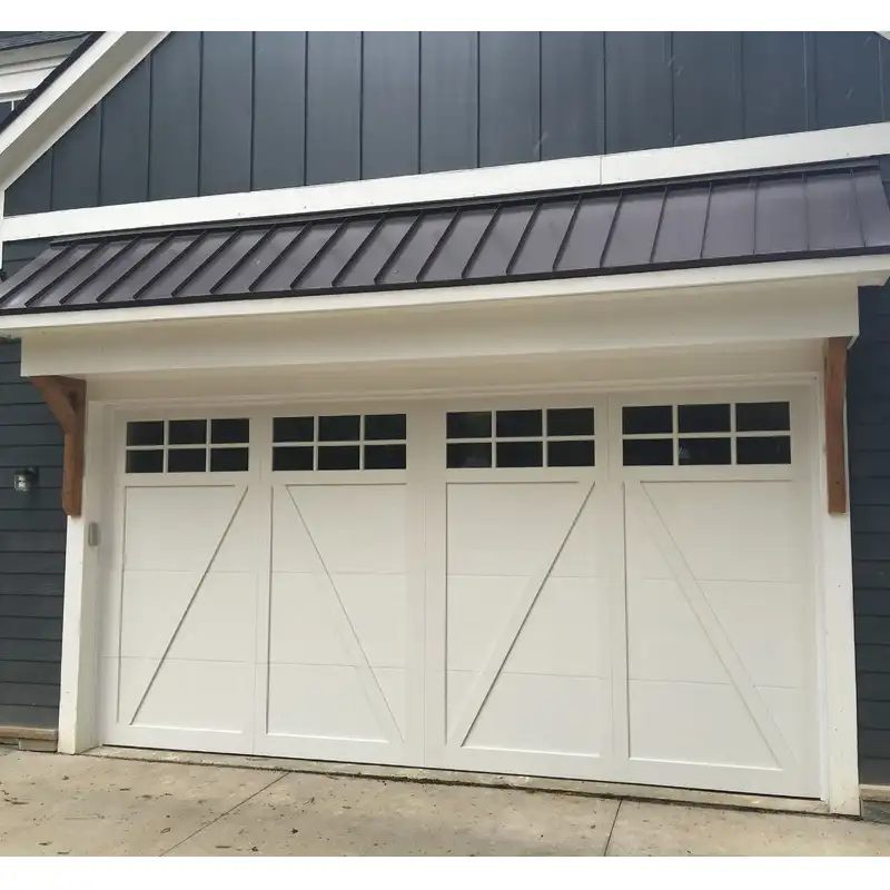 European design white paint wooden garage doors for garden craftsman style garage doors carriage style garage doors