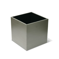 Pot de fleurs cube intérieur en acier inoxydable et jardinière carrée extérieure pour la décoration de jardin