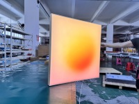Boîte à lumière LED murale à effet dégradé, avec lumière LED réglable pour coucher de soleil, cadre d'affiche en acrylique rétroéclairé, boîte à lumière murale artistique