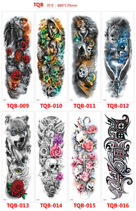 大人のための男性カスタム格安価格一時的なタトゥーフルアーム大型ファッションタトゥーステッカー - Product Image 3