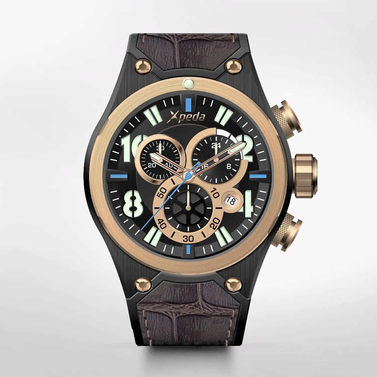 TIMEBOX TC766F 3a swiss quality oem custom logo luxury stainless steel case bezel band vvs diamond 18K gold watch for men women