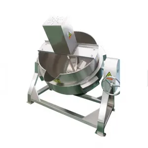 Electric cooking boiler with mixer