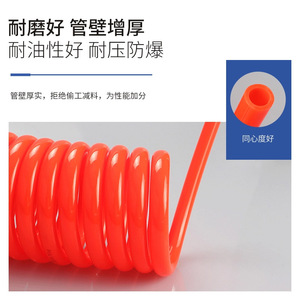 สายลมนิวเมติก Ruilang Pneumatics PU Spring Tube ขนาด 6 8 10 12 มม. สายลมแรงดันสูงสำหรับเครื่องอัดอากาศ แบบยืดหดได้ - Product Image 5