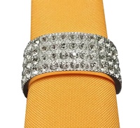 Anneaux de serviette en métal Bongo Crystal Diamond avec perles de bijouterie, écologiques, pour la rentrée scolaire