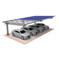 UISOLAR Structure de carport solaire étanche en acier au carbone, système de carport solaire BIPV pour quatre voitures