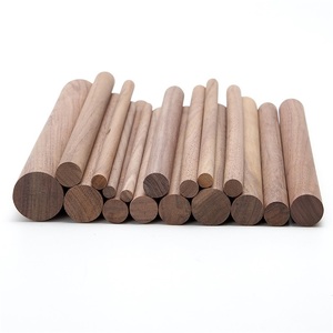 Varillas redondas de <span class=keywords><strong>madera</strong></span> de nogal negro, varillas de <span class=keywords><strong>madera</strong></span> maciza personalizadas, diferentes tamaños - Product Image 4
