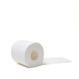 Supporto per carta igienica in pasta di bambù in plastica senza albero rotolo di tessuto Ultra forte senza marchio in velluto messico Tissu legno vergine Toilet