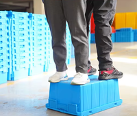 Caisses en plastique industrielles solides en HDPE en gros pour le transport et le stockage en provenance de Chine