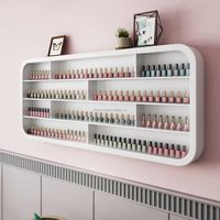 Étagère de rangement pour produits de beauté, directement de l'usine, suffisamment bon marché, avec cloisonnement en une seule ligne, pour vernis à ongles en gel, salon de beauté, étagère murale