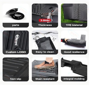 Alfombrillas de Coche TPE al por Mayor de Fábrica, Cubierta Antideslizante para Alfombra, Accesorios Interiores para Vehículos TXR, para <span class=keywords><strong>Mazda</strong></span> <span class=keywords><strong>2</strong></span> Sedán 2014- - Product Image 5