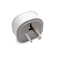 Vente chaude connecteur universel voyage mise à la terre prise blanche trois broches convertisseur de courant électrique adaptateur de prise avec terre