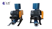 Souffleur à air Roots pneumatique MJSR-80 à refroidissement par air, faible bruit, double réservoir d'huile, pour bassin à poissons, de fabrication chinoise