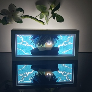 Jujutsu Kaisen Yuji Itadori LED Shadow Box - Magazzino USA - Disponibile - Spedizione Immediata USA - Decorazione Anime 3D Fulmine Blu - Product Image 2
