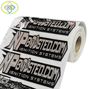 Impresión directa de fábrica de etiquetas adhesivas plateadas con acabado brillante - Product Image 1