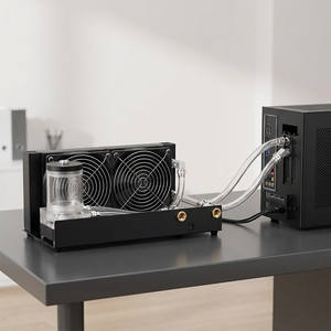 <span class=keywords><strong>Station</strong></span> de <span class=keywords><strong>refroidissement</strong></span> externe compacte OCOCOO 240 mm avec double ventilateur, radiateur et pompe-réservoir intégrés pour <span class=keywords><strong>station</strong></span> de travail IA - Product Image 1