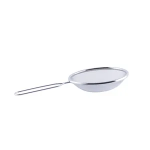 Fine Mesh Strainer Set of 5 Stainless Steel Sieve with long handle Used for Tea Flour Pasta  Rice Food Kitchen Oil