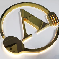 Letreros con Nombre de Tienda, Logotipo 3D, Letreros con Iluminación Frontal y Trasera, Montados en Pared, Letras LED 3D, Letreros de Metal con Retroiluminación LED para Negocios