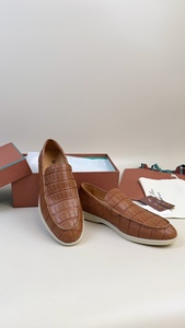 Mocasines de Cuero 100% para Hombre, con Punta en Pico, Cómodos, Planos, Casuales, Sin Cordones - Product Image 2