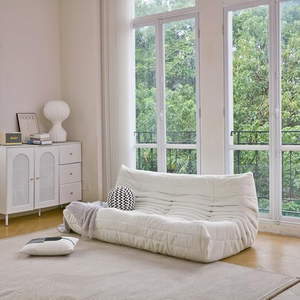 Juego de Sofás Portátiles de Terciopelo Amarillo Ecológico, Impermeable y Enrollable, de Alta Demanda, para Dormitorio o Apartamento - Product Image 1