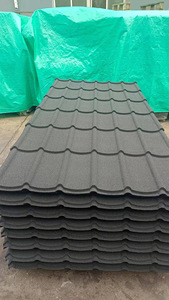 Hoja de techo de acero Aluzinc de diseño moderno 1340*420*0,4mm tejas de Metal recubiertas de piedra de bambú de largo alcance entrelazadas para casa - Product Image 6