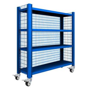 Height Adjustable 4 Layer Metal <b>Storage</b> <b>Racking</b> Shelves with Net Board - Product Image 5