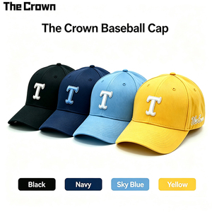 Casquette de baseball structurée à 6 panneaux avec broderie lettre T en relief et logo personnalisé, visière incurvée, multicolore, vente en gros, fabricant - Product Image 2