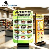 Écran d'affichage LED pliable P1.53 P1.86 P2 P2.5, écran LED portable à trois plis, affichage numérique, écran publicitaire pour boutique, hôtel