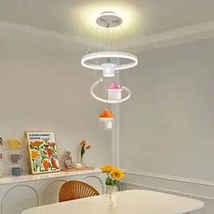 Vente en gros Lampe nordique Cuisine Restaurant Lustres Home Style Fer Art Suspension pour salle à manger Hôtel