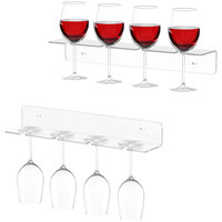 Nouvelle étagère murale en verre acrylique champagne pour mariage présentoir mural en verre à vin personnalisé pour support de verre à vin