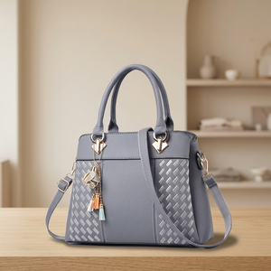 Nuevo Diseño de Lujo, Bolso de Mano de Cuero Genuino para Mujer, Gran Capacidad, Duradero, Impermeable, Cierre de Cremallera, Doble Correa, Listo para Viajar - Product Image 2