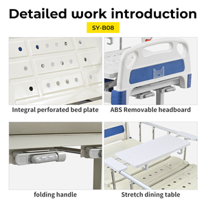 Cama <span class=keywords><strong>de</strong></span> Hospital Manual con Doble Manivela para Ancianos y Discapacitados, Cama Médica <span class=keywords><strong>de</strong></span> ABS para <span class=keywords><strong>Cuidado</strong></span> <span class=keywords><strong>de</strong></span> Personas <span class=keywords><strong>Mayores</strong></span> en Hospitales - Product Image 1